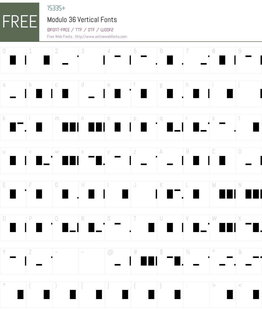 Modulo 36 Vertical 1.000;PS 001.000;hotconv 1.0.70;makeotf.lib2.5.58329 ...