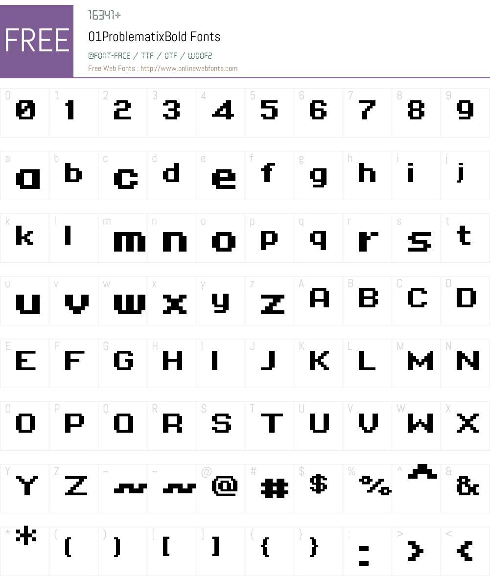 01Problematix Font Screenshots