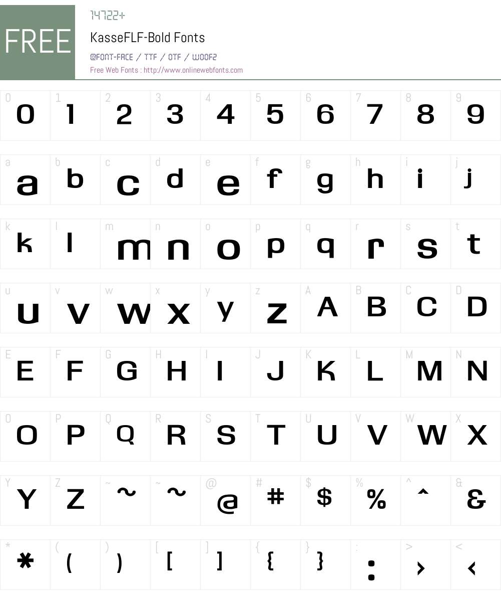 KasseFLF Font Screenshots