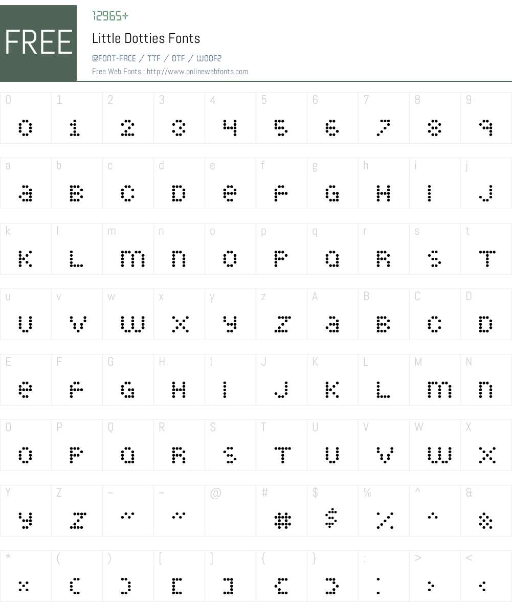 Little Dotties Font Screenshots