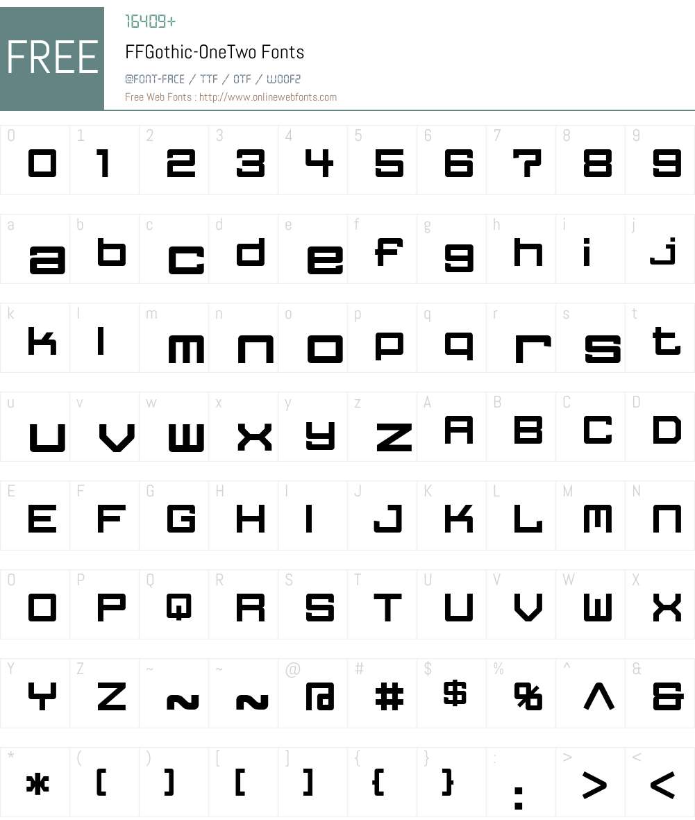 FFGothic Font Screenshots
