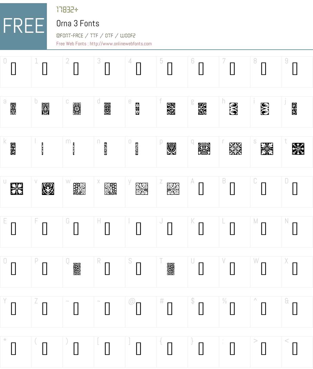 Orna 3 Font Screenshots