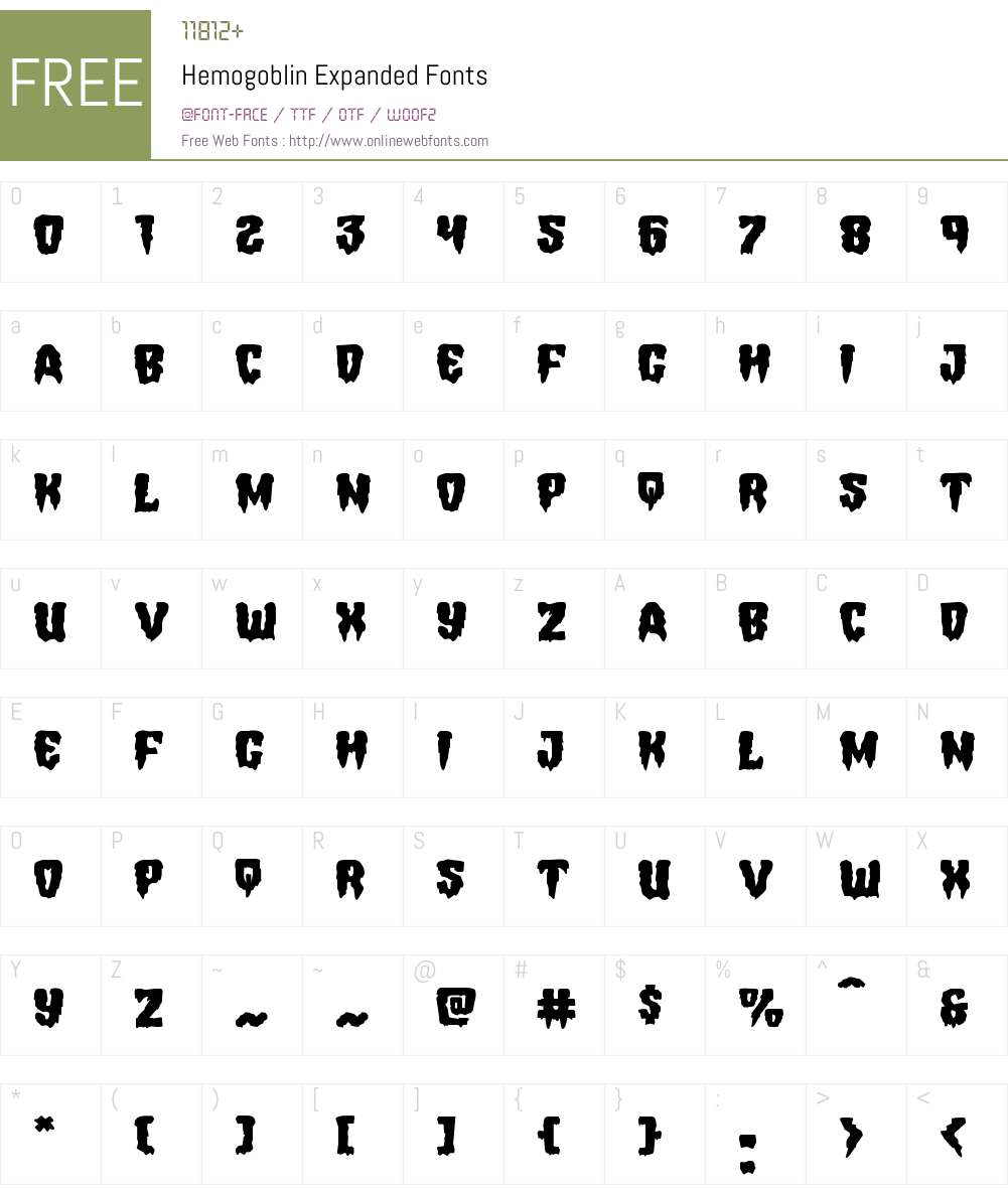 Hemogoblin Expanded Font Screenshots