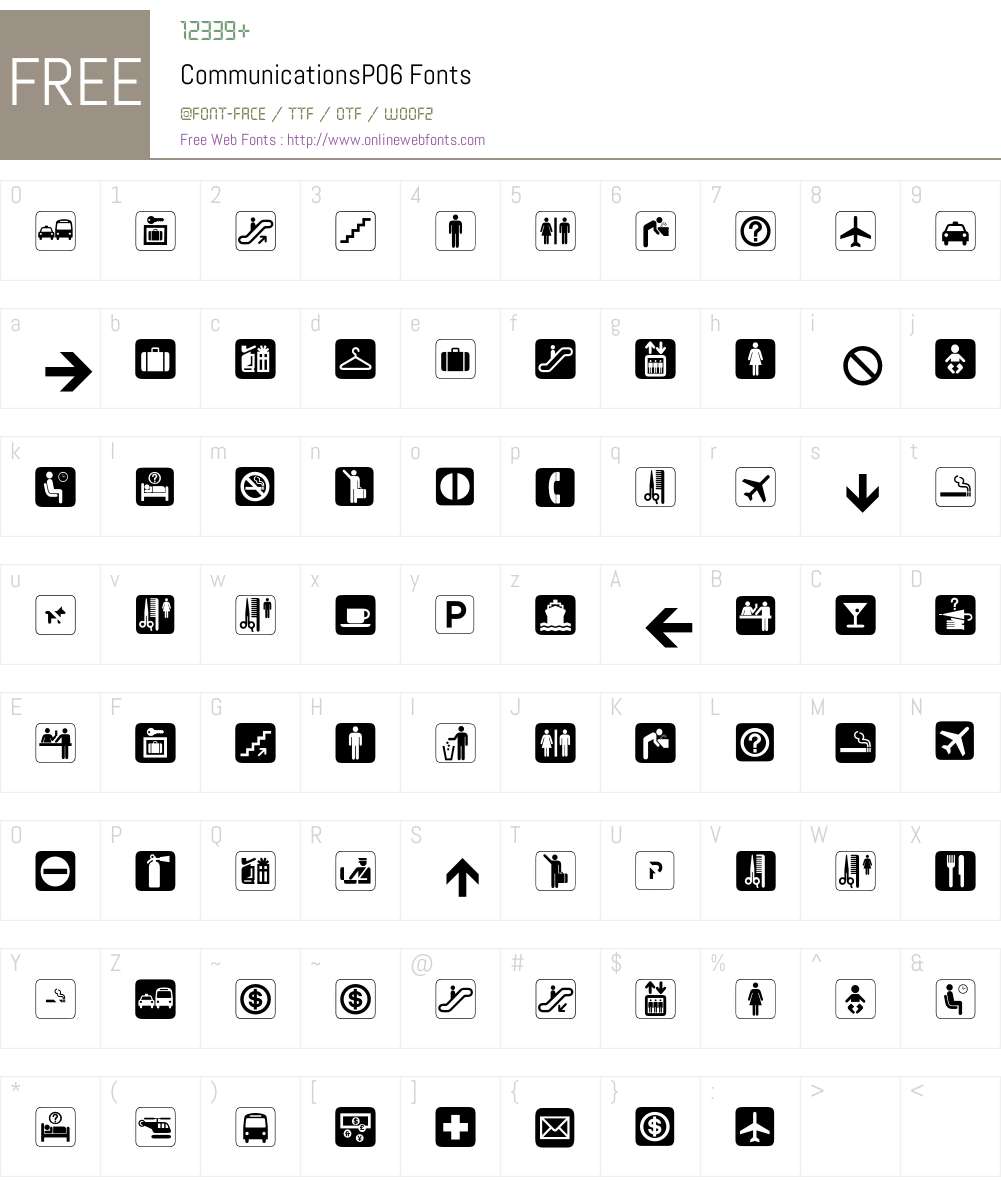 Communications Font Screenshots
