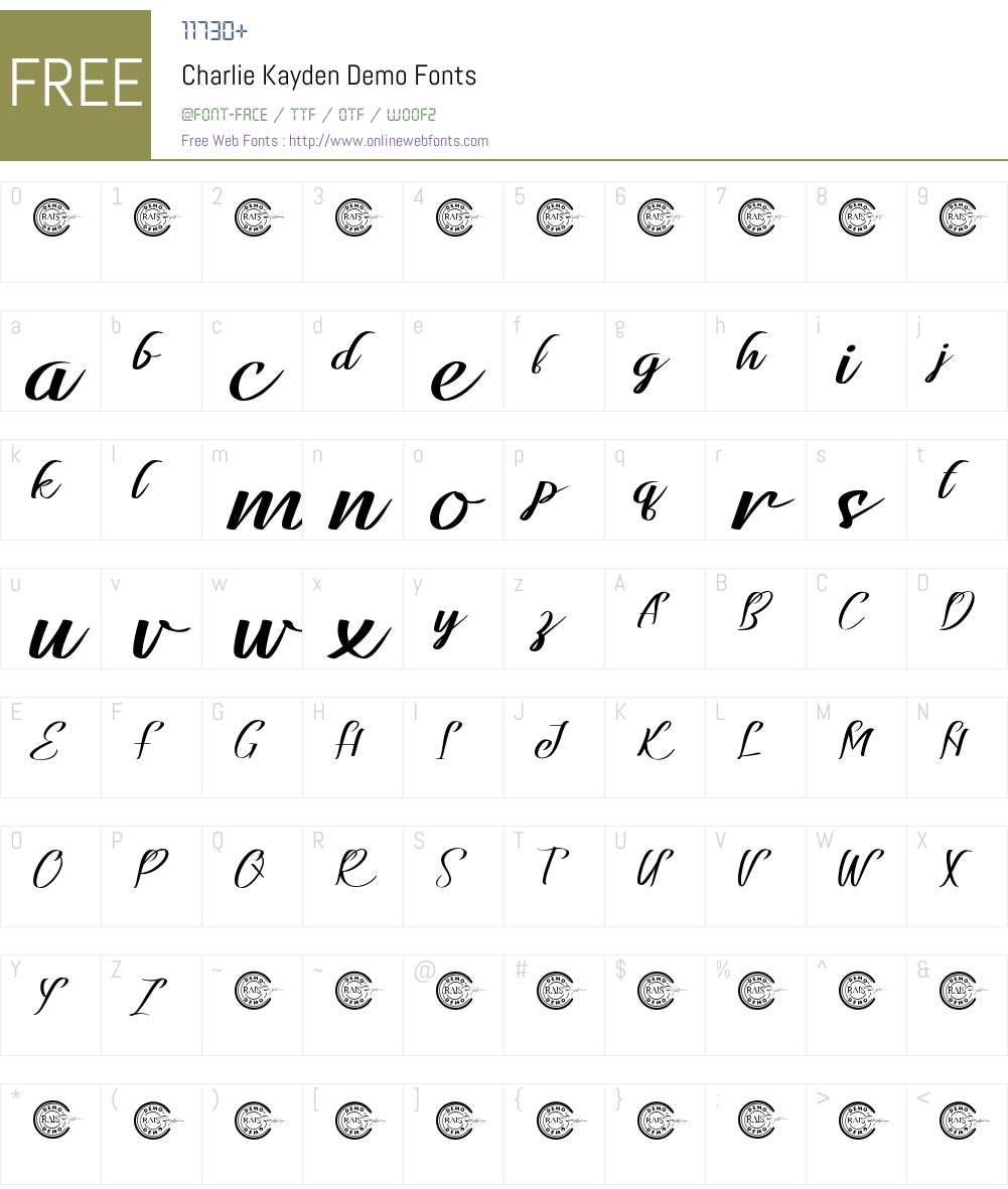 Charlie Kayden Demo 1.001;Fontself Maker 3.5.7 Fonts Free Download ...