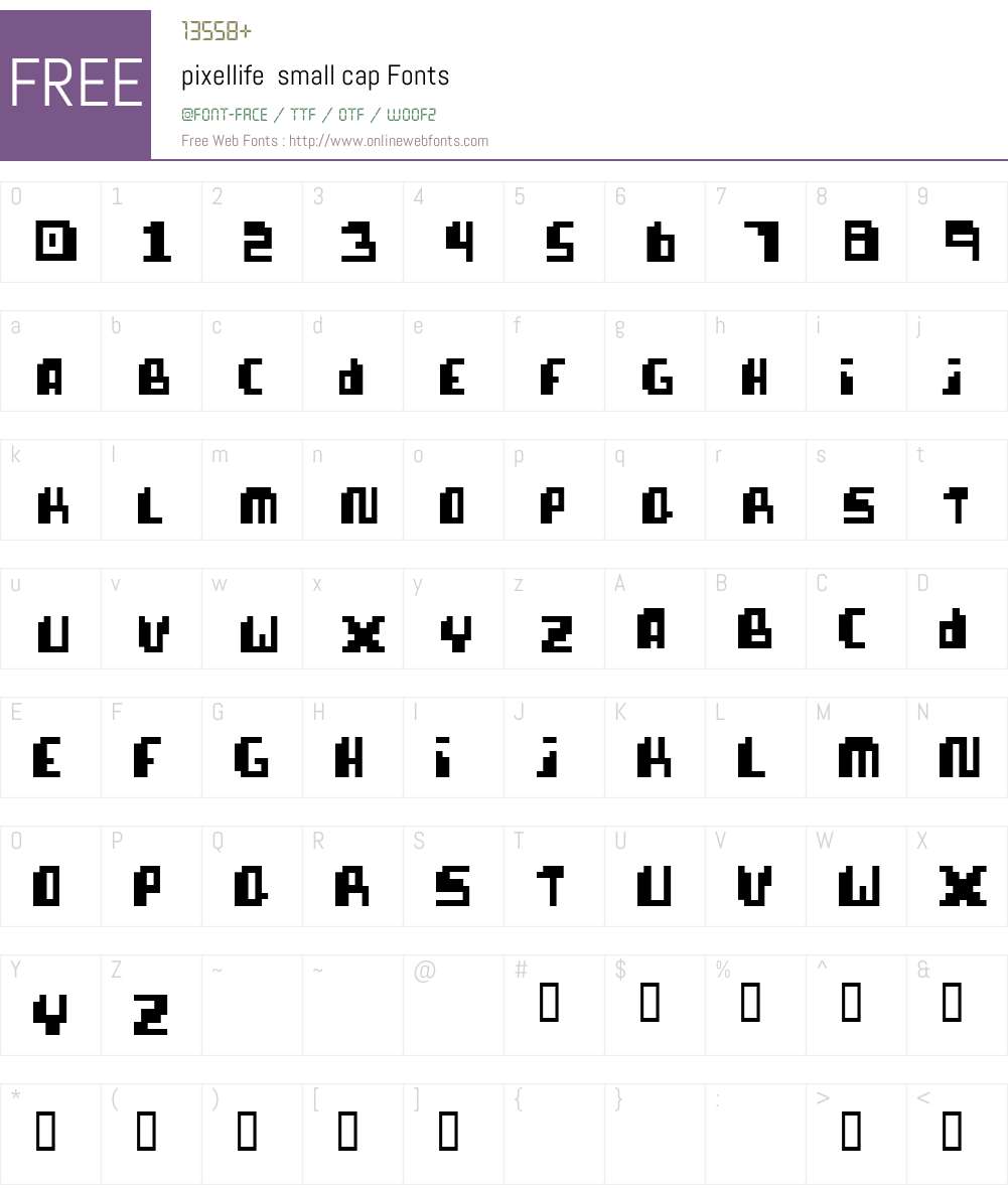 pixellife Font Screenshots