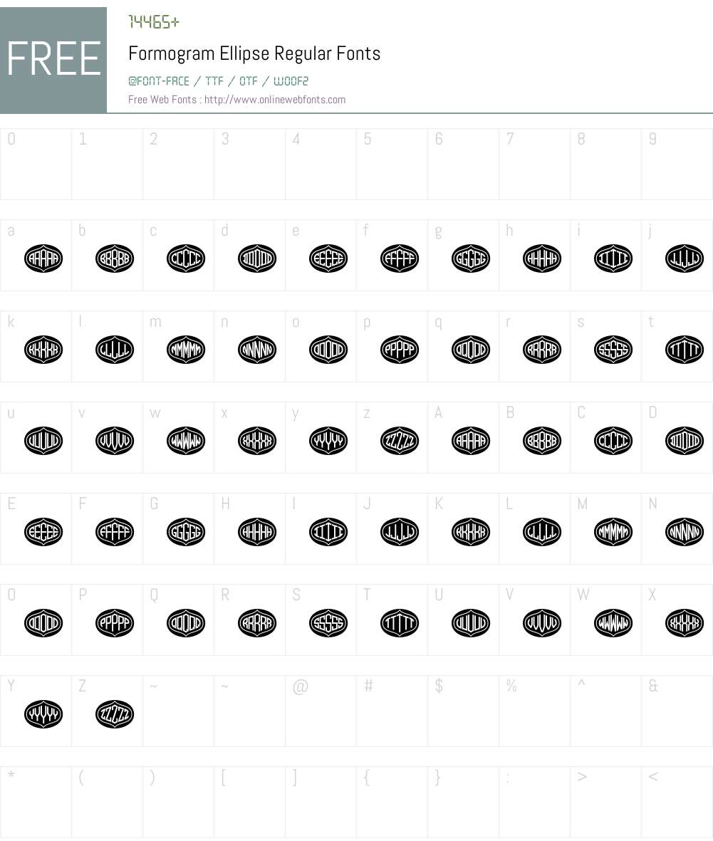 Formogram Ellipse Font Screenshots