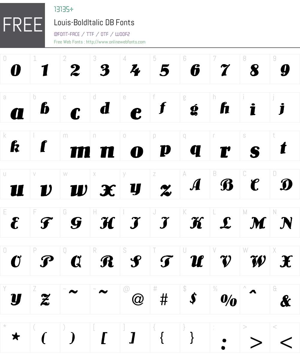 Louis DB Font Screenshots