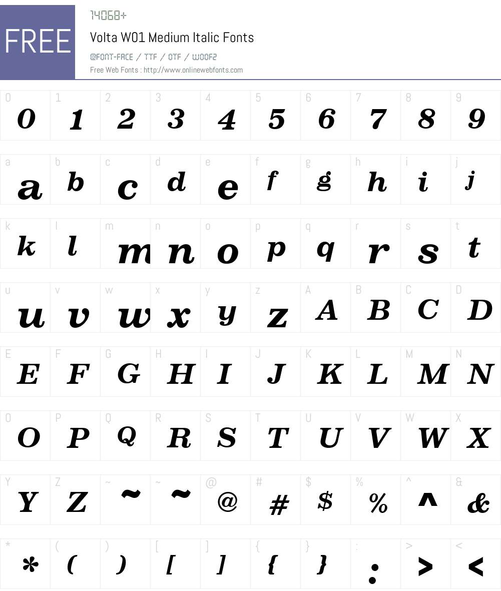 Volta Font Screenshots