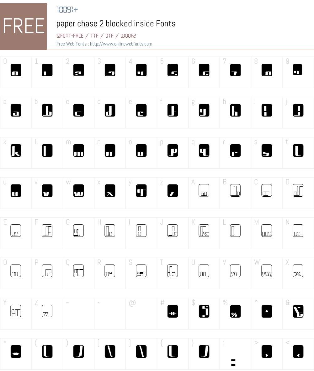 paper chase 2 Font Screenshots