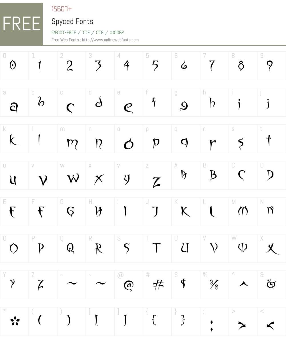 Spyced Font Screenshots