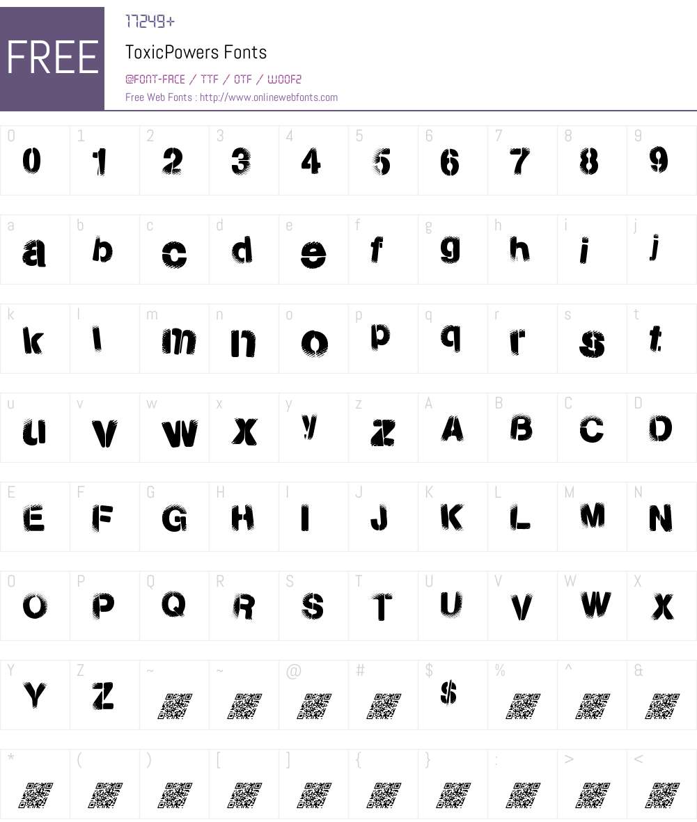 ToxicPowers Font Screenshots