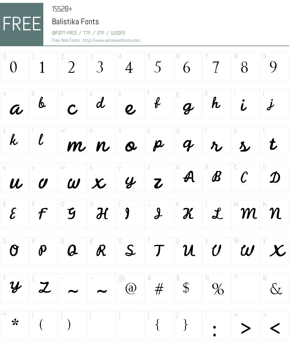 Balistika Font Screenshots