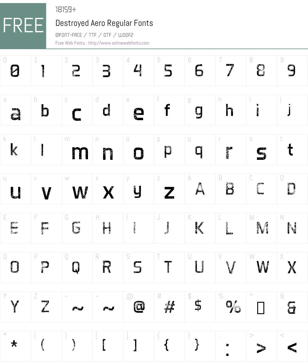 Destroyed Aero Font Screenshots
