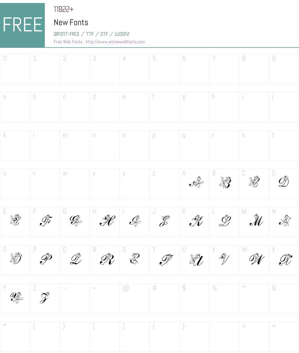 New Font Screenshots