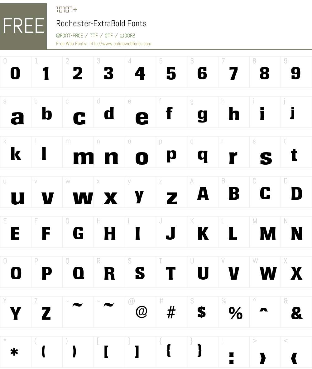 Rochester-ExtraBold Font Screenshots