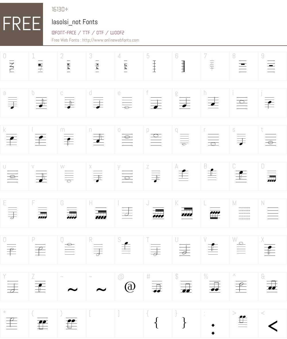 lasolsi_not Font Screenshots