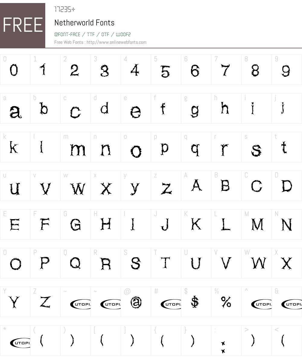 Netherworld Font Screenshots