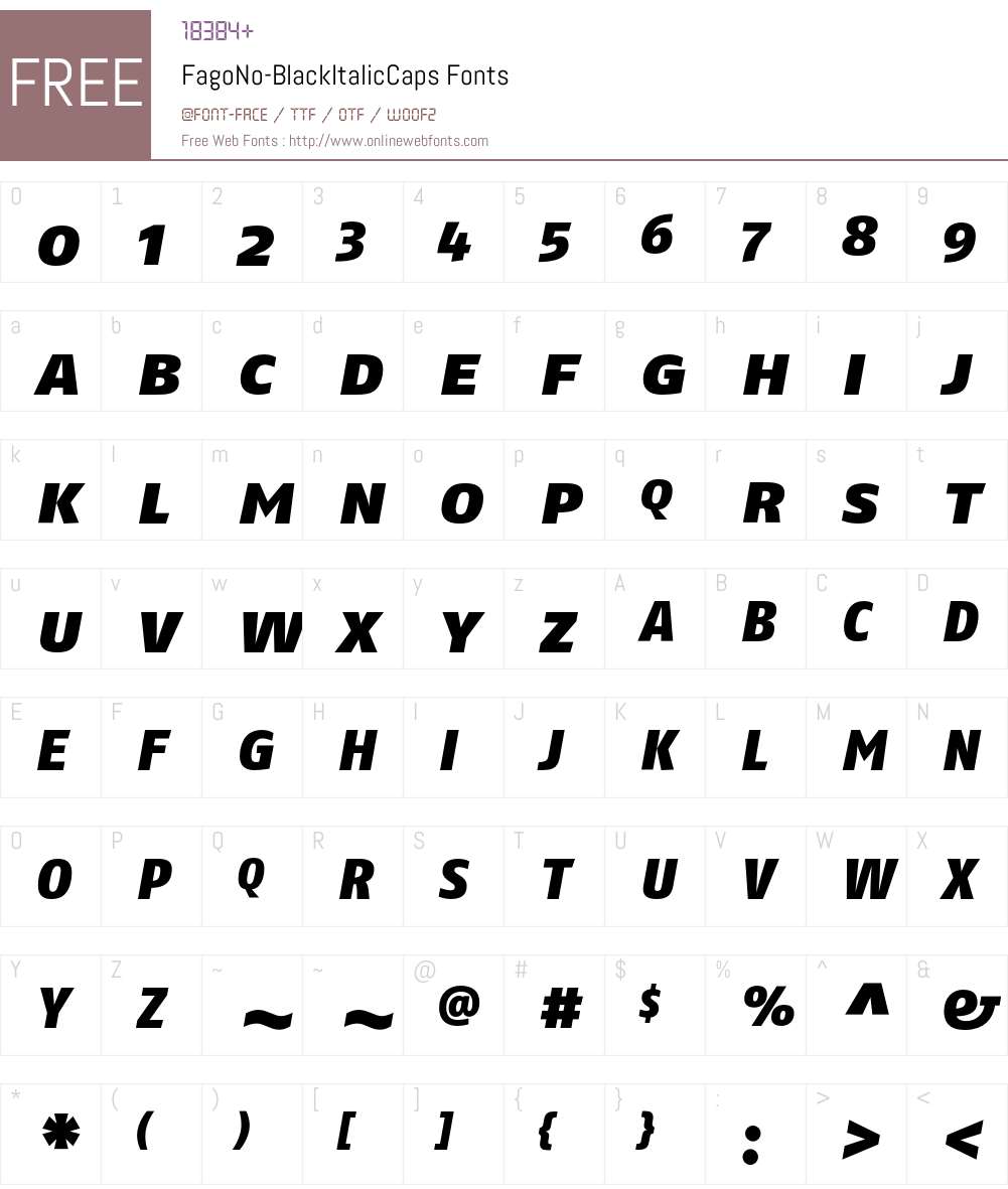 FagoNo Font Screenshots