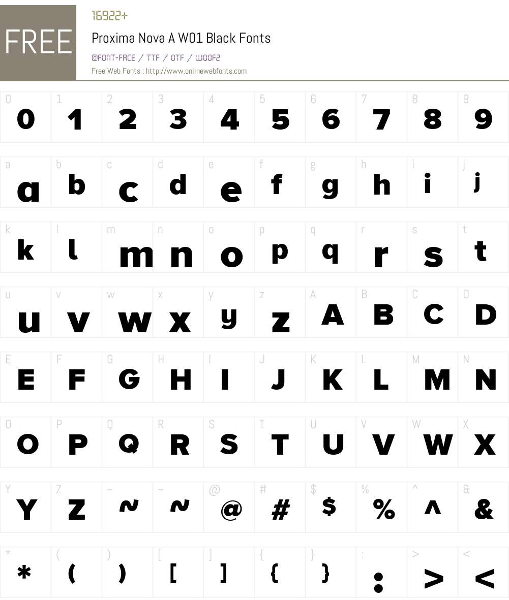 ProximaNovaAW01-Black Font Screenshots