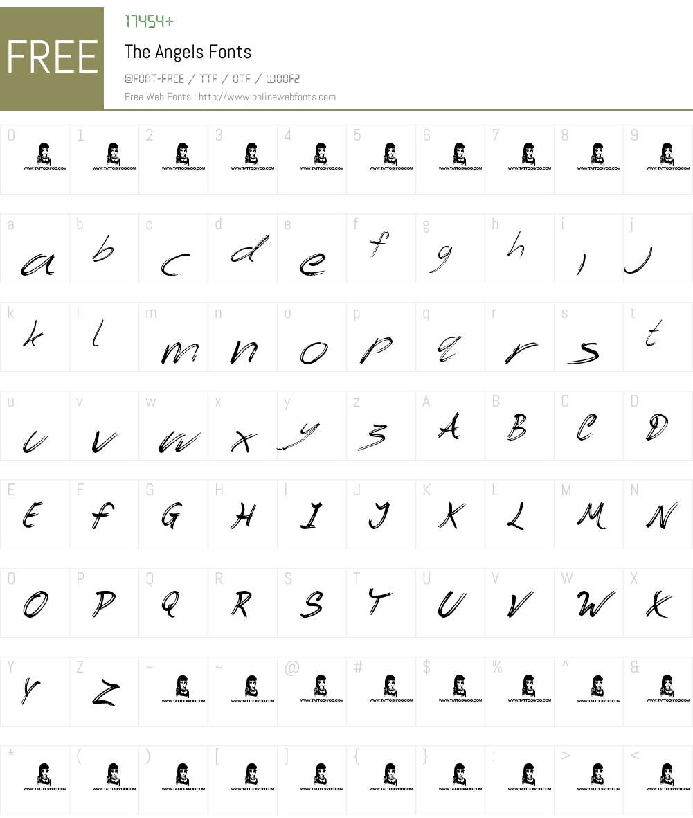 The Angels Font Screenshots