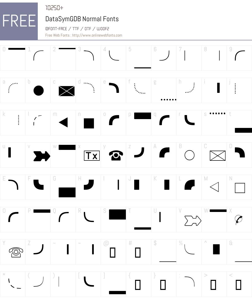 DataSymGDB Font Screenshots