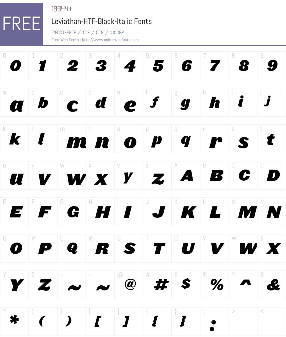 Leviathan Font Screenshots