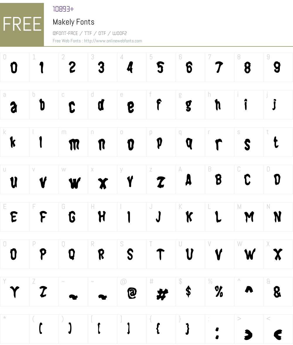 M Makely 001.000 Fonts Free Download - OnlineWebFonts.COM