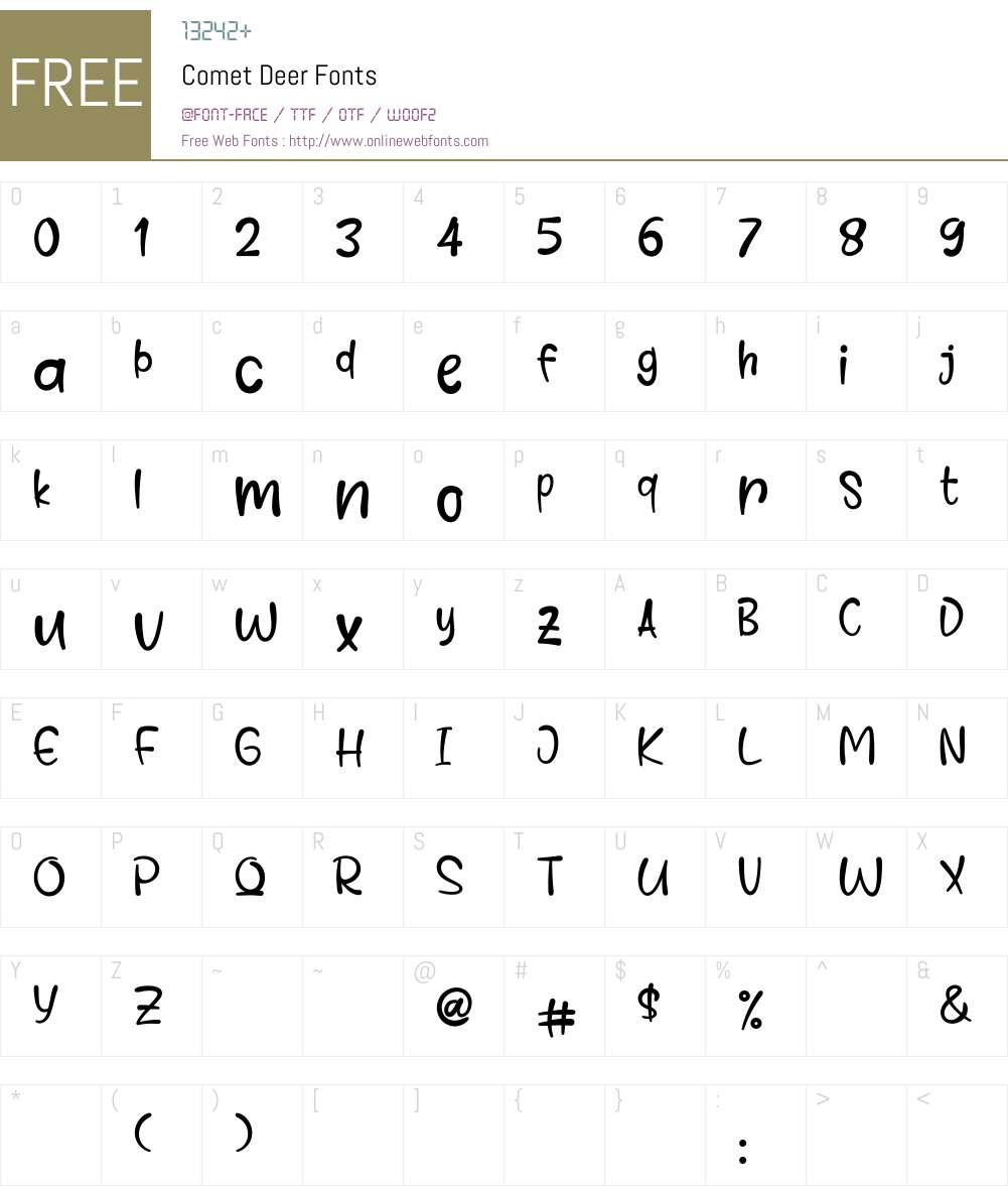 Comet Deer Font Screenshots