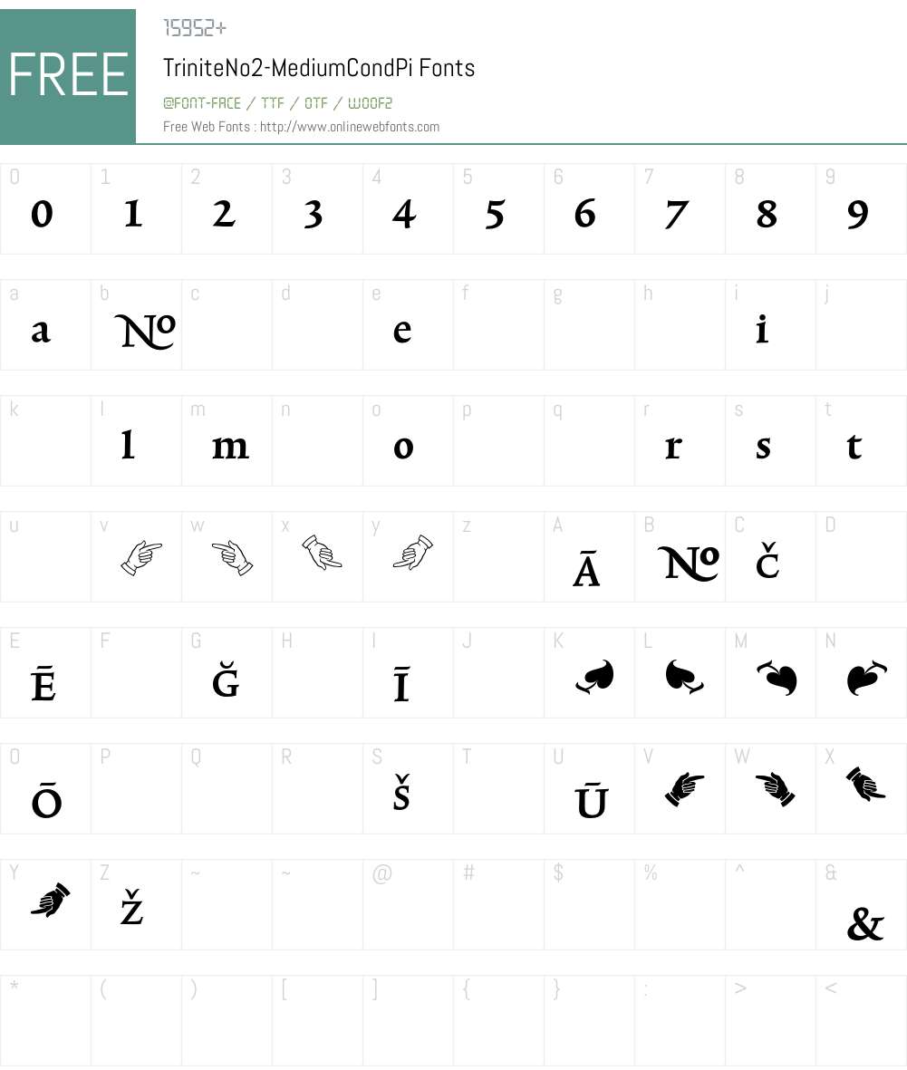 TriniteNo2 Font Screenshots