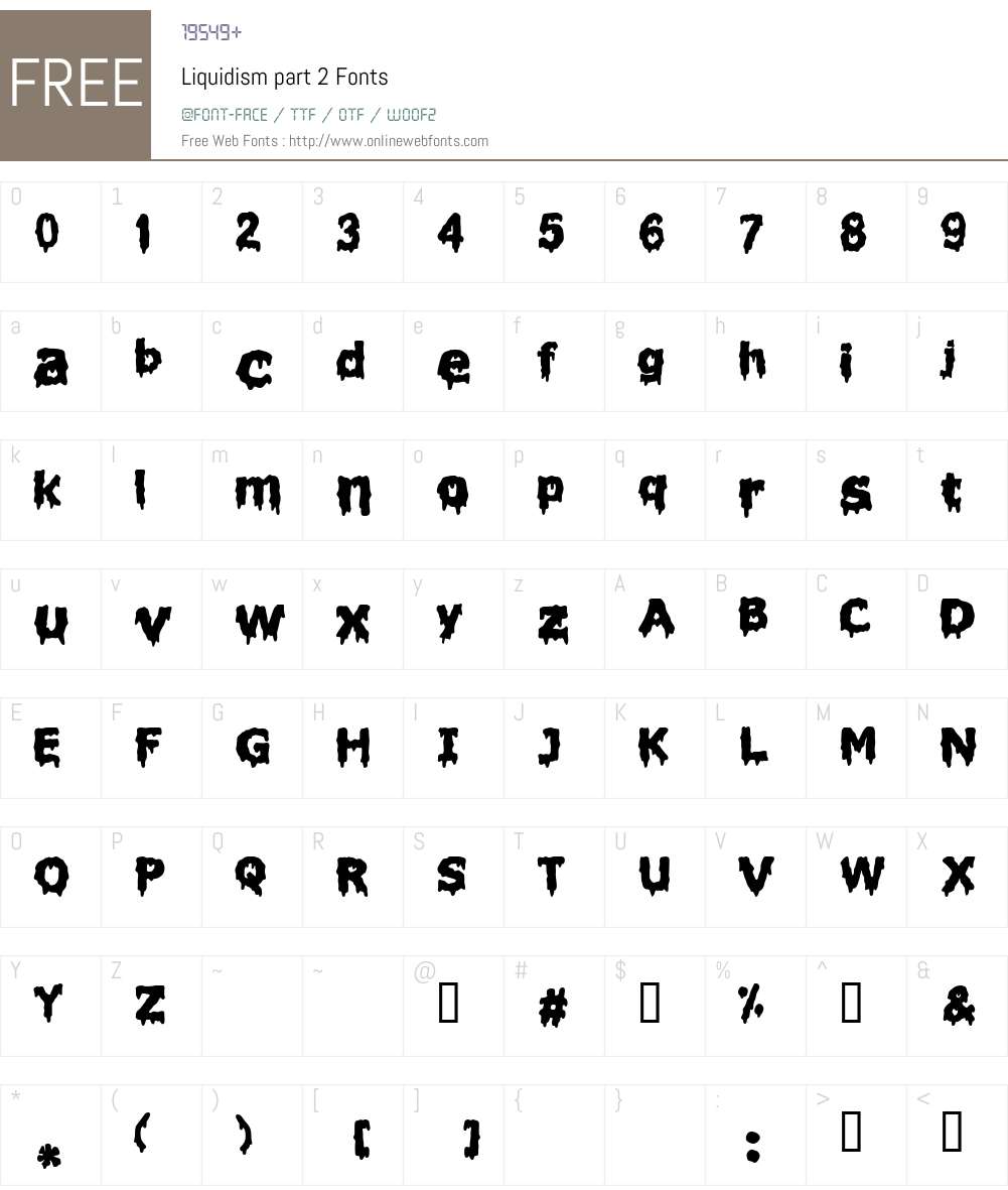 Liquidism part 2 Font Screenshots