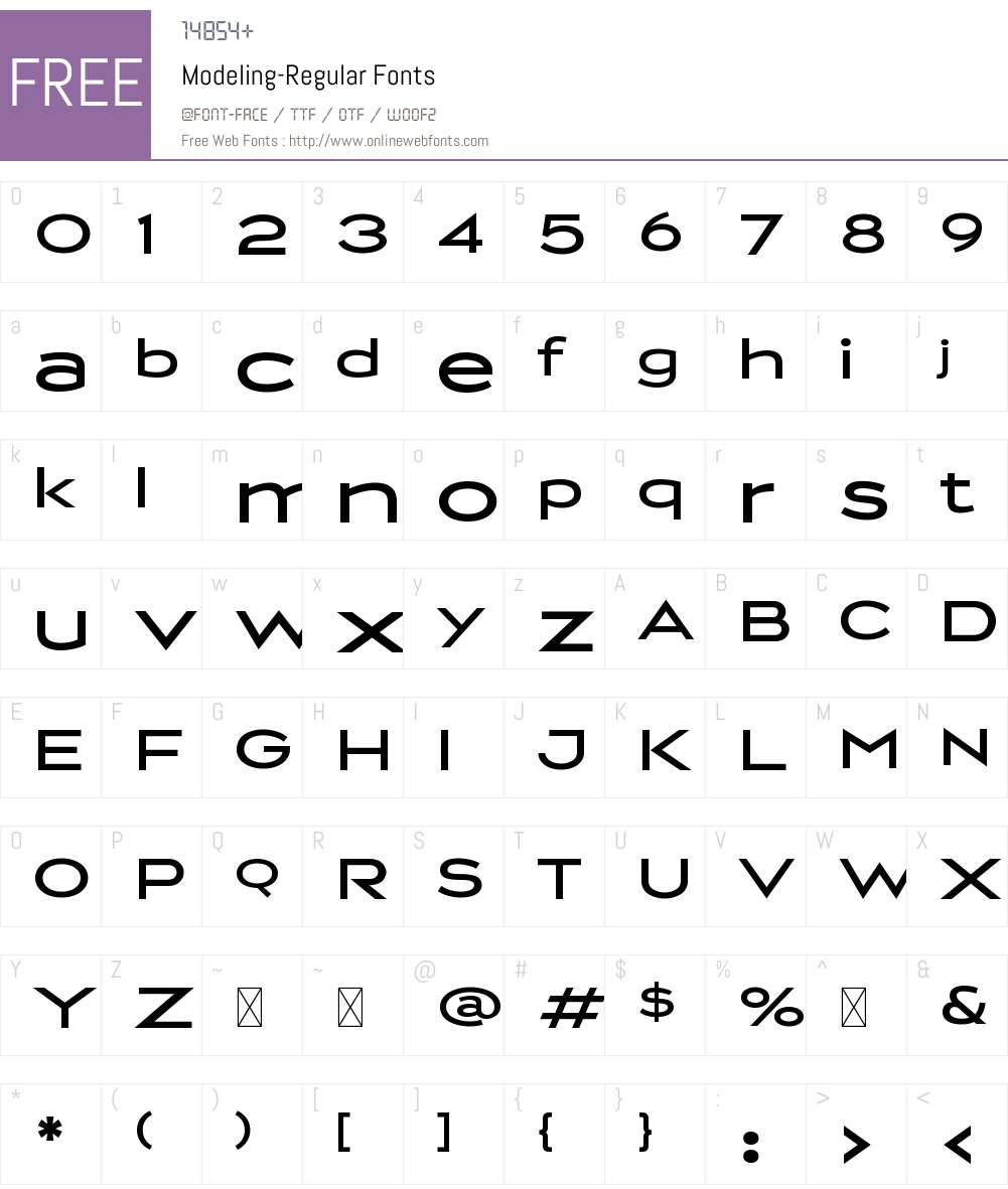 Modeling Font Modeling 1.000 Fonts Free Download - OnlineWebFonts.COM