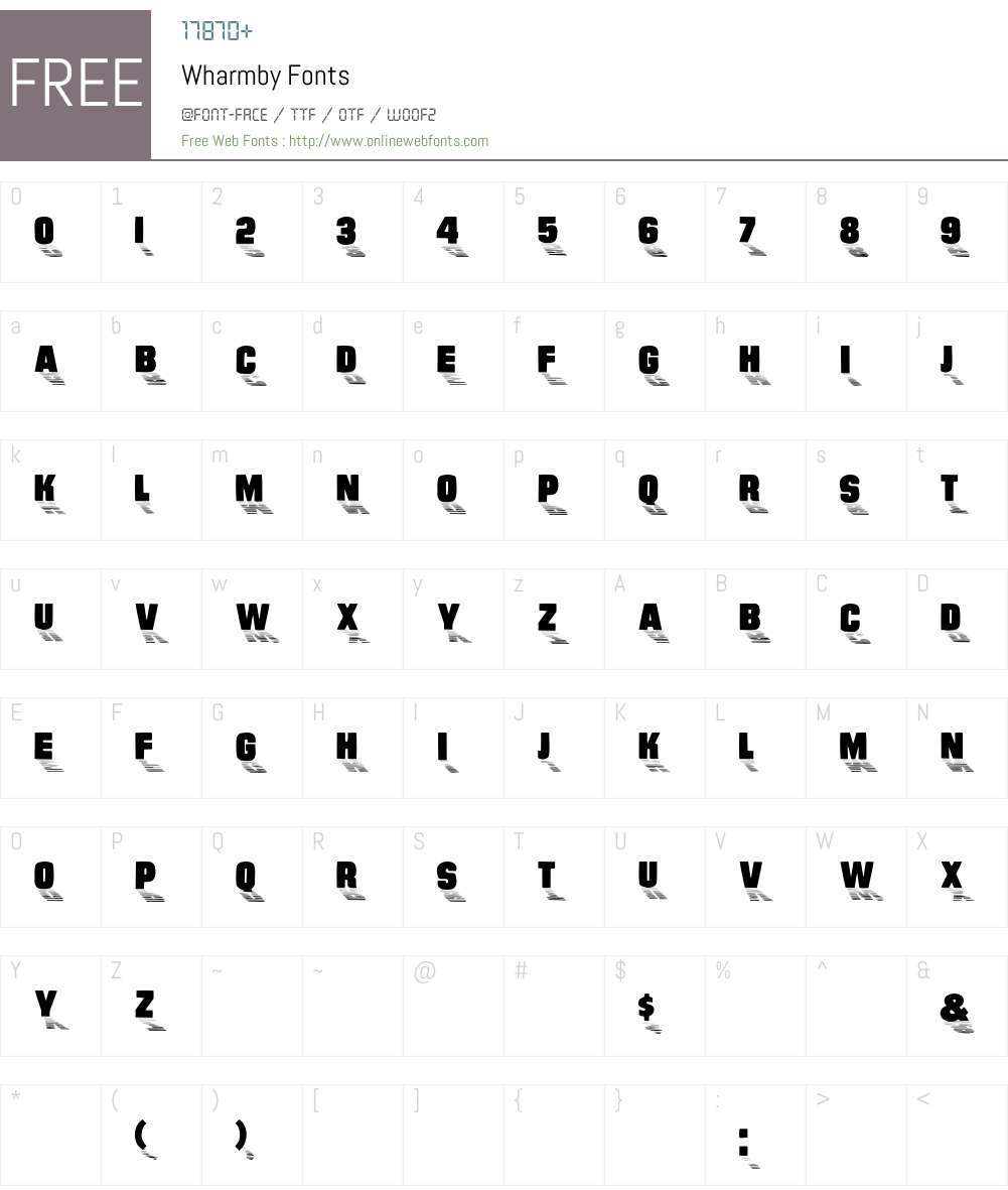 Wharmby Font Screenshots