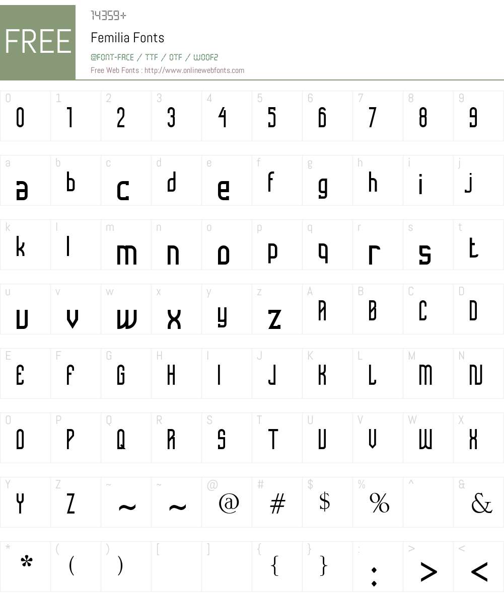 Femilia Font Screenshots