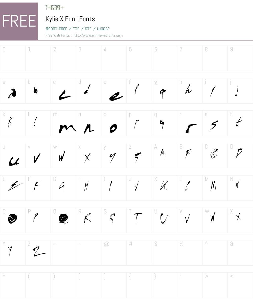 Kylie X Font Font Screenshots