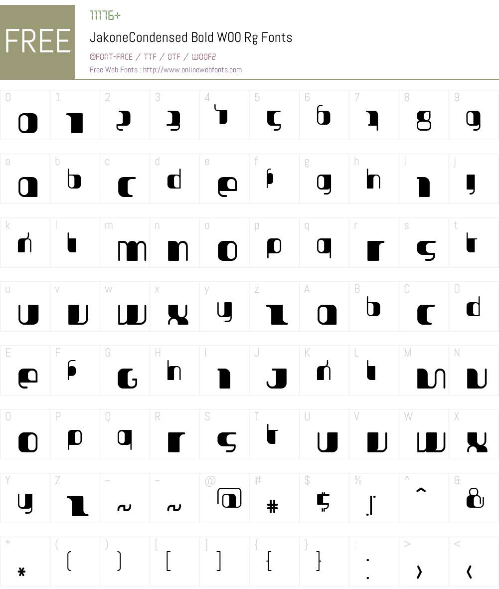 Jakone Font Screenshots