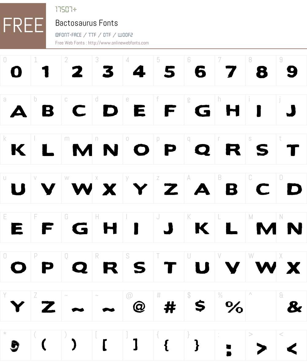 Bactosaurus Font Screenshots