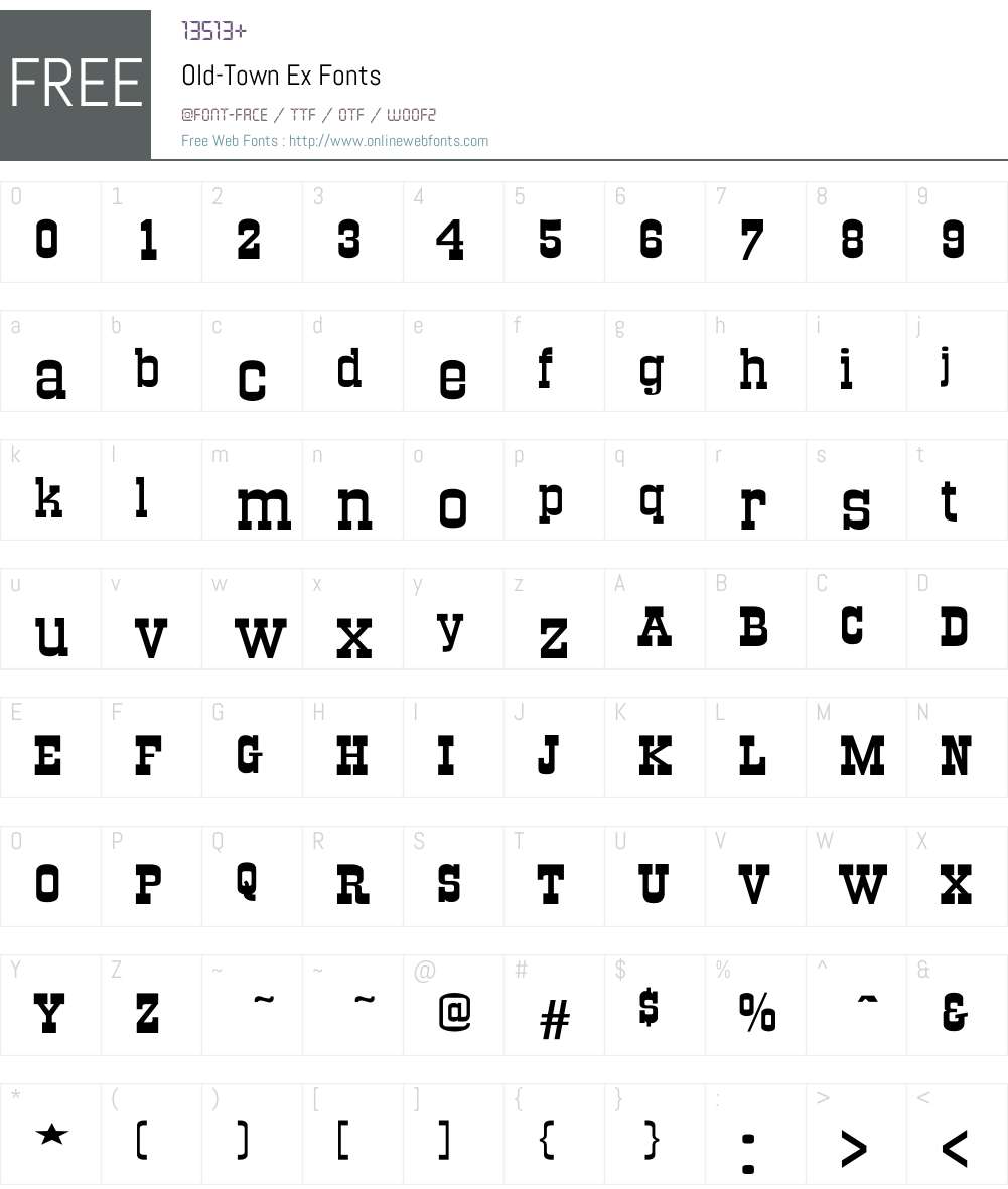 Old-Town Ex Font Screenshots