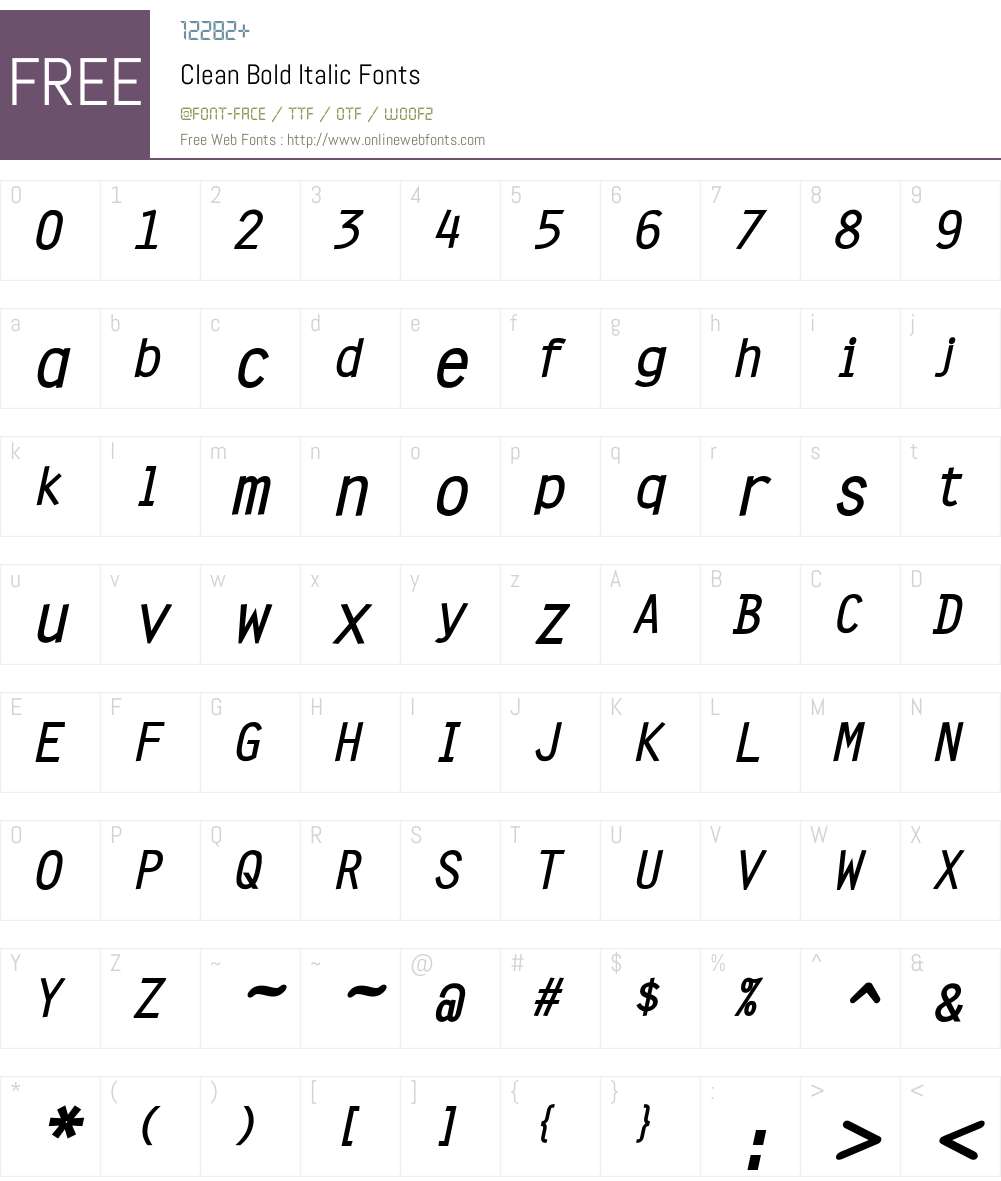 Clean Font Screenshots
