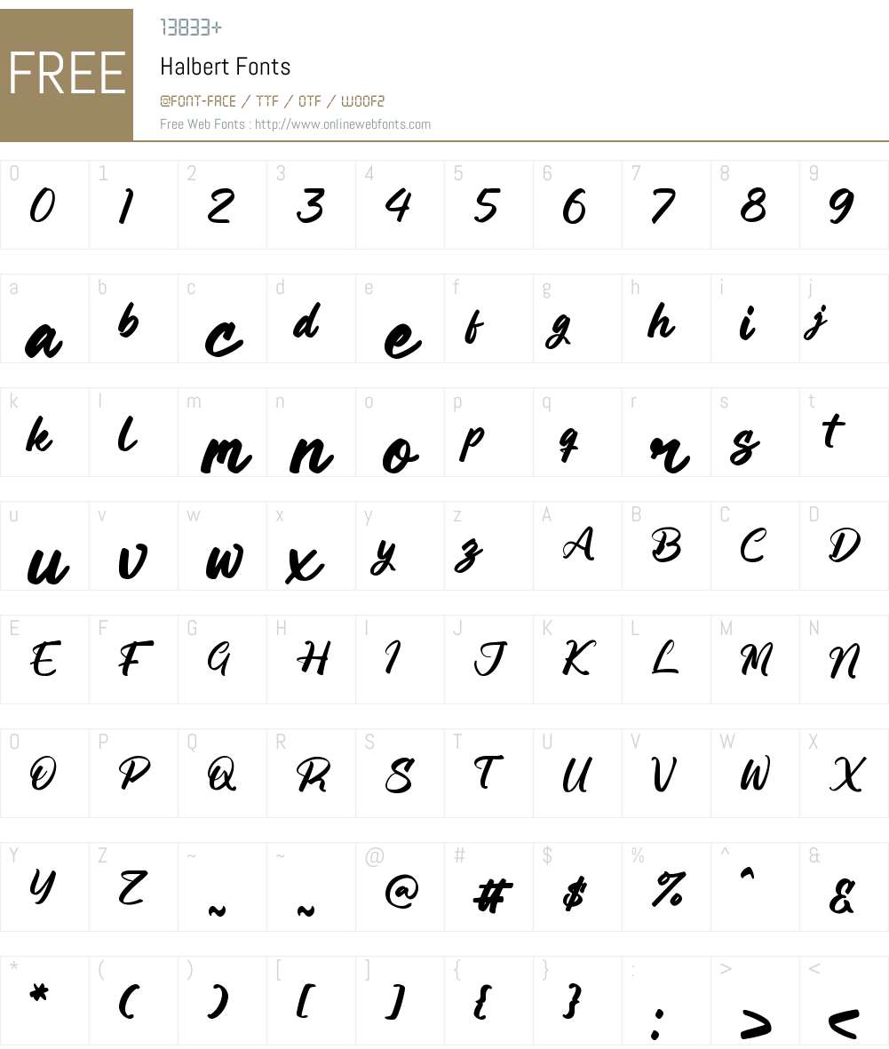 Halbert Cursive Halbert 1.00;July 5, 2022;FontCreator 13.0.0.2680 64-bit Fonts Free ...