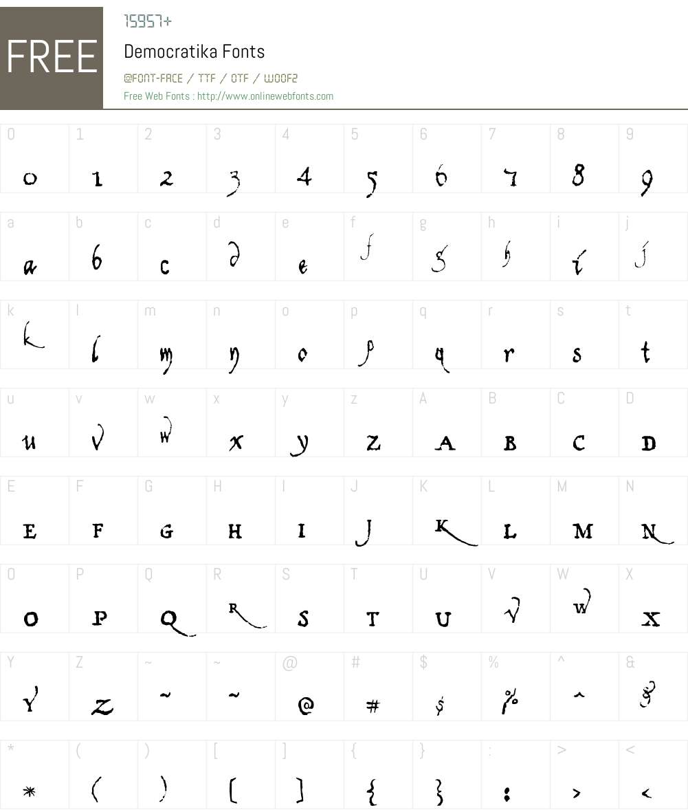 Democratika Font Screenshots