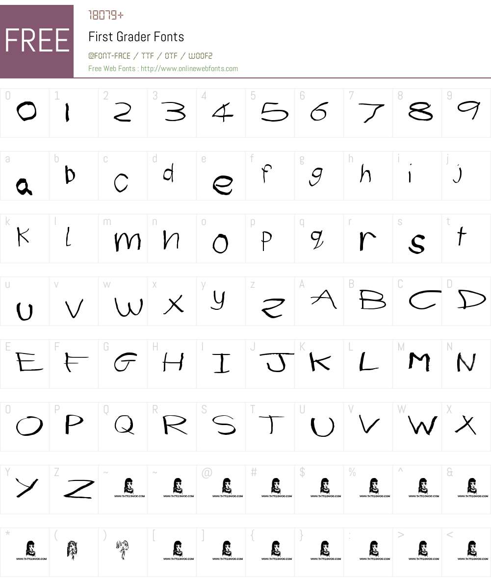 First Grader Font Screenshots