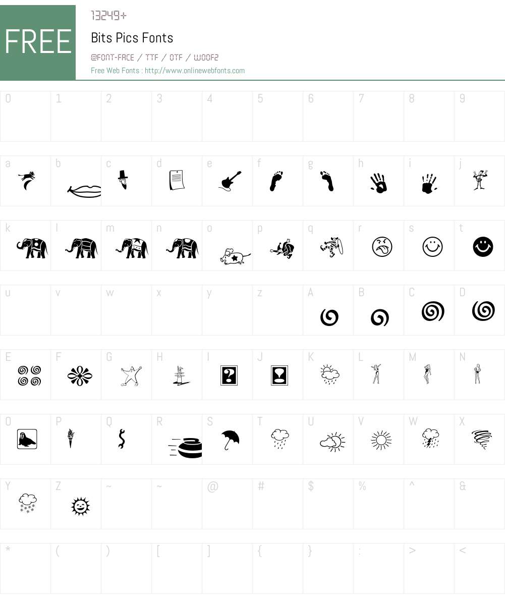 Bits Pics Font Screenshots