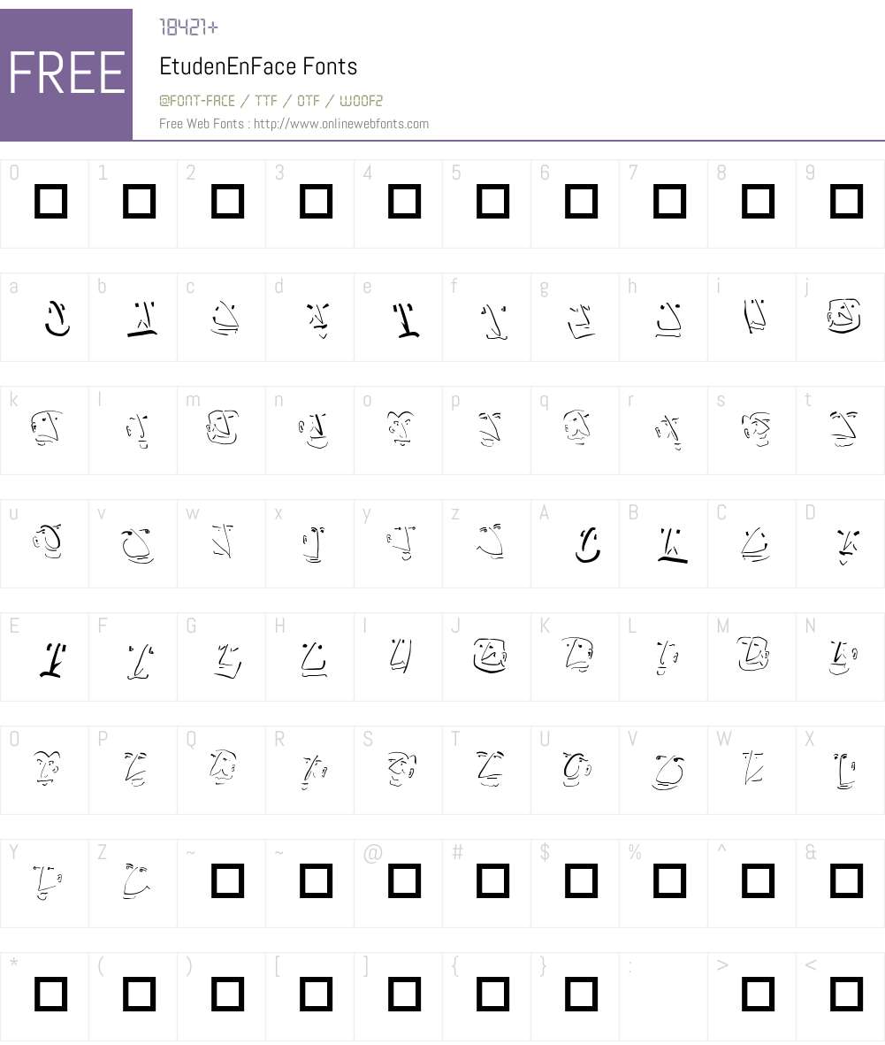 EtudenEnFace Font Screenshots