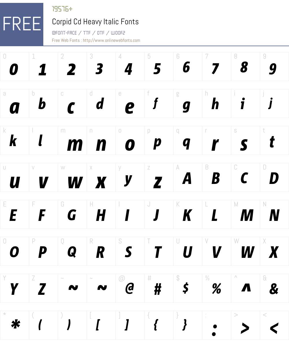 Corpid Cd Font Screenshots