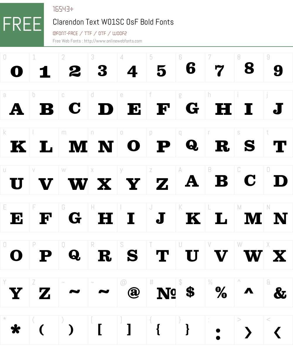 ClarendonTextW01SC-OsFBold Font Screenshots