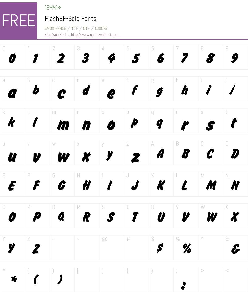 FlashEF Font Screenshots