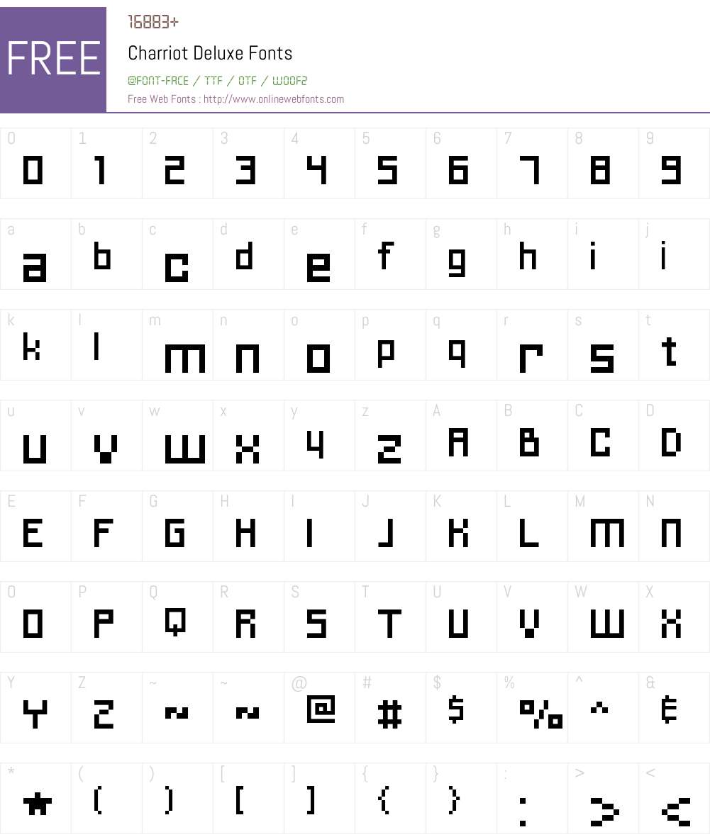 Charriot Deluxe Font Screenshots