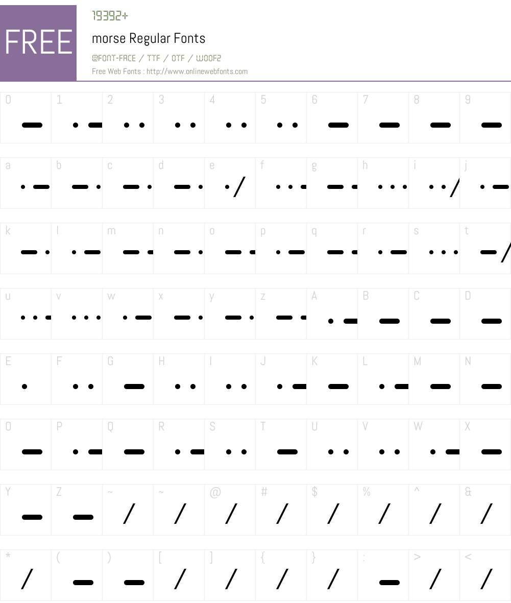 morse Font Screenshots