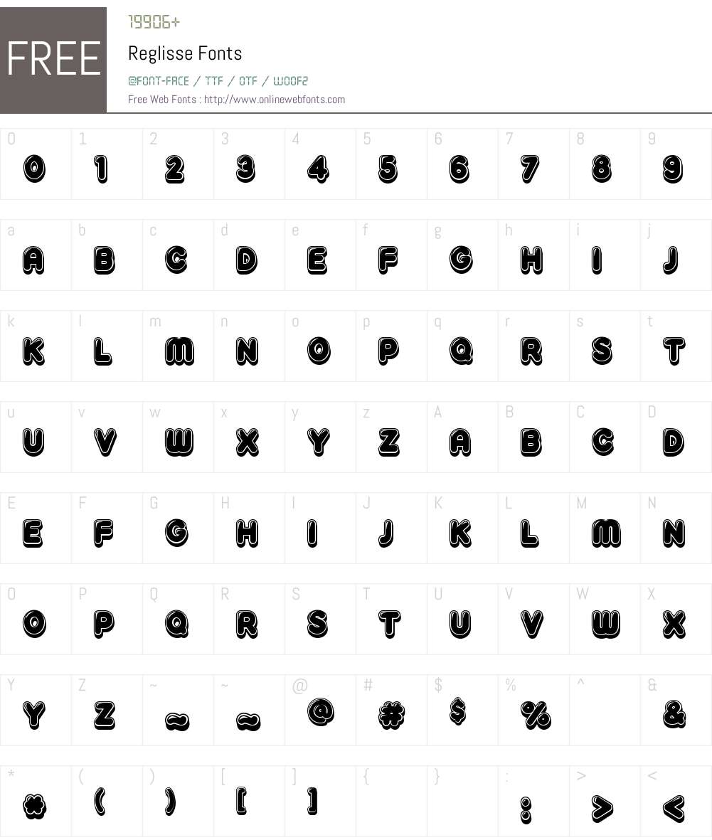 Reglisse Font Screenshots